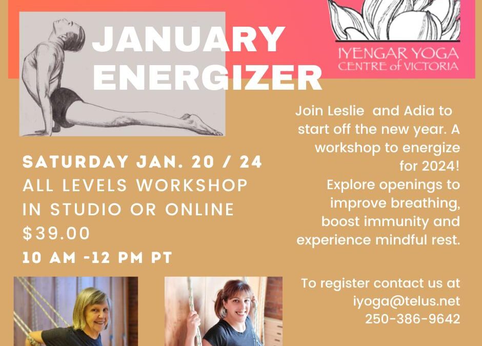 January Energizer – IN-STUDIO and ONLINE
